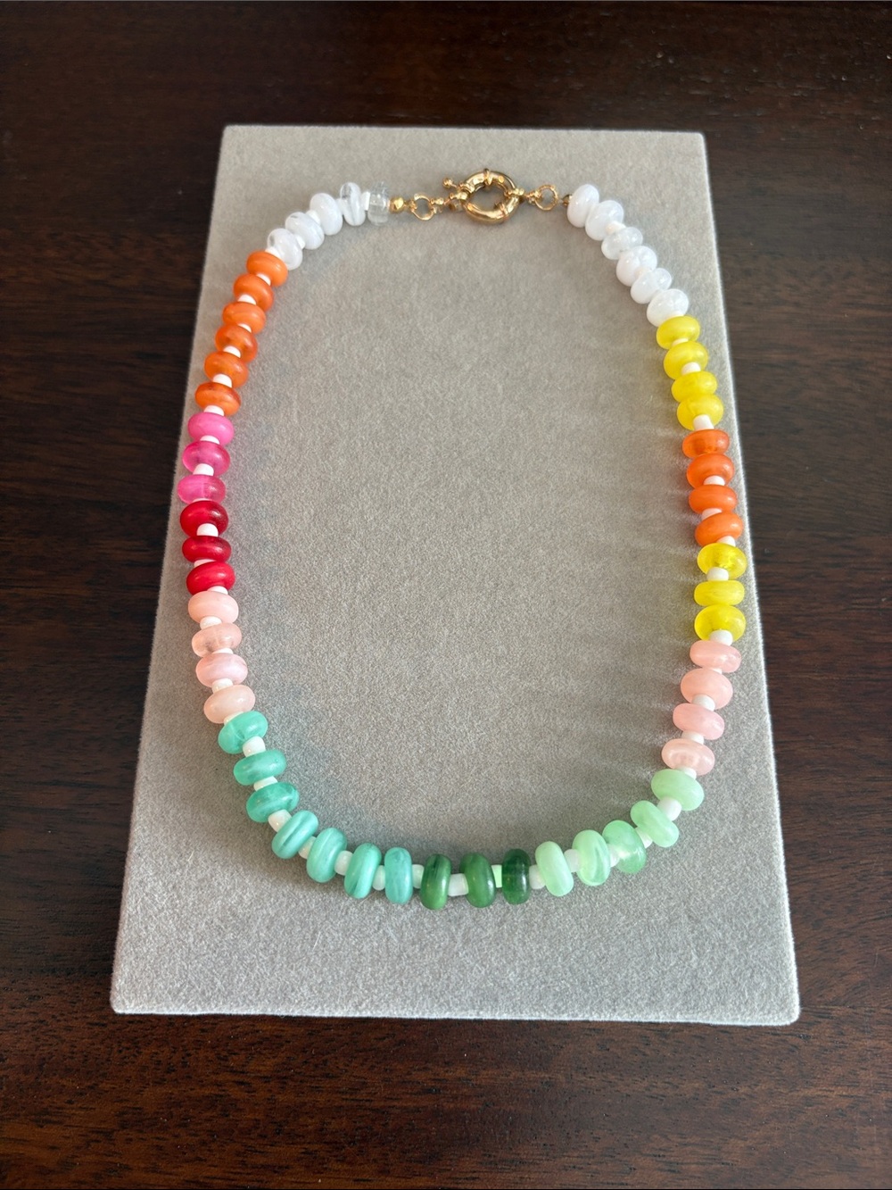 Colorful Multicolor Beaded Necklace - Women Jewelry - Picture 12 of 16